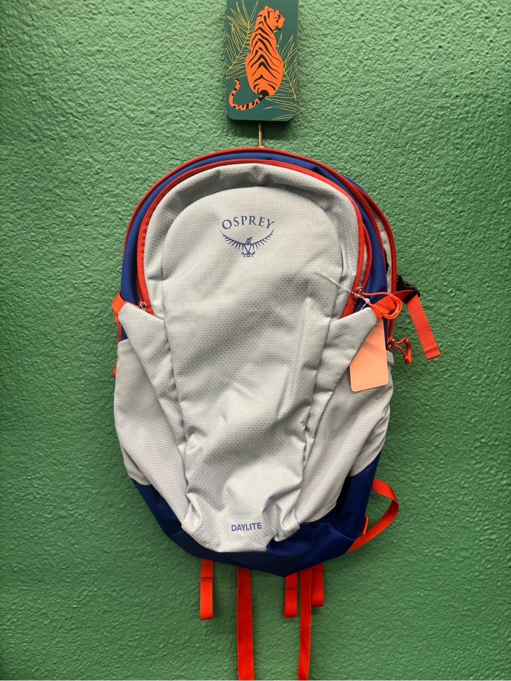 OSPREY Daylite Backpack in Light Gray, Blue & Orange